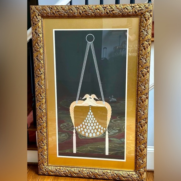 erte Other - Erte (Romain de Tirtoff) "The  Clasp"  Serigraph. Gorgeous Frame and Paperwork